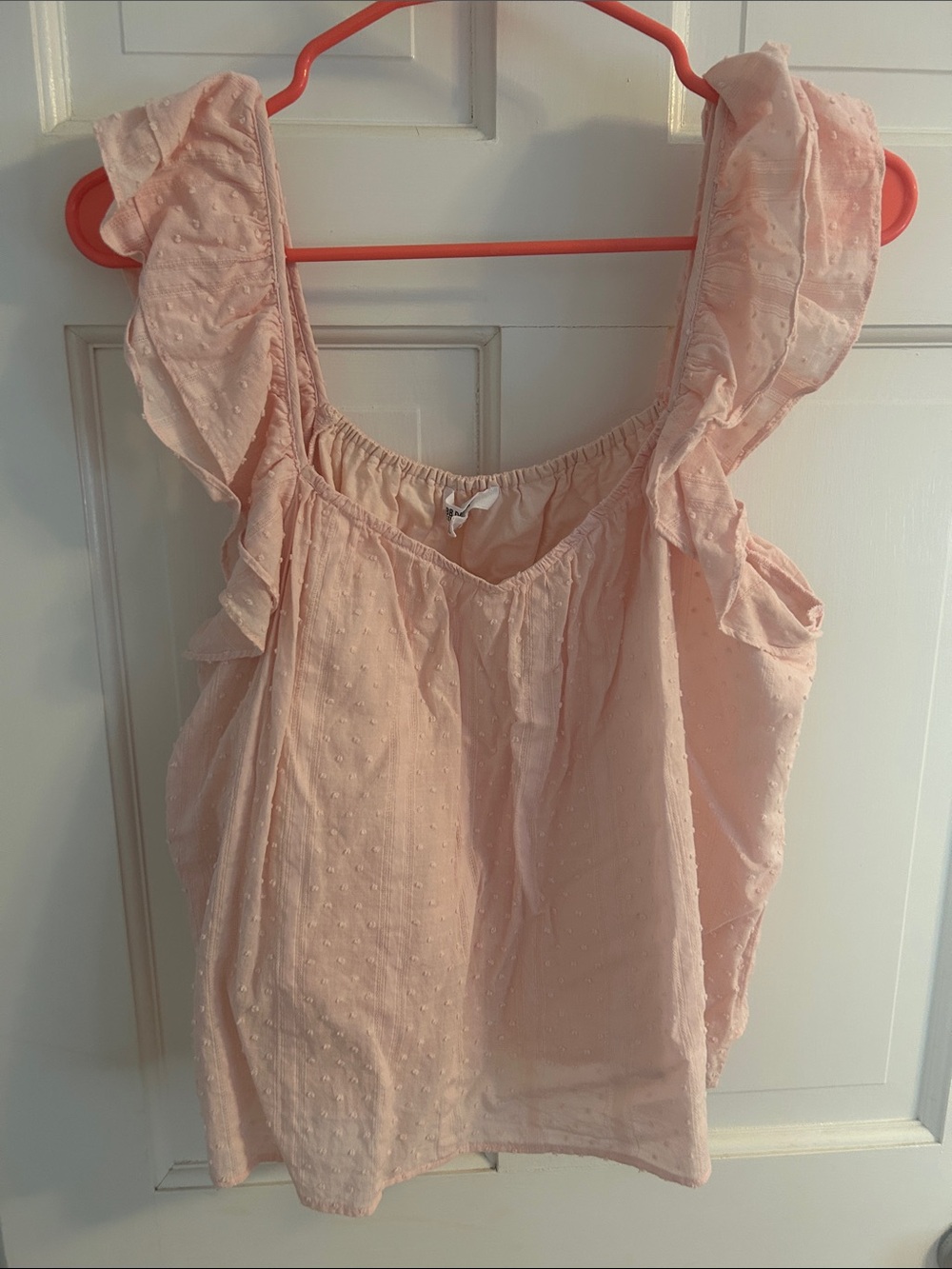 BB Dakota Blush Pink Ruffle Strap Tank Top